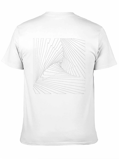 Abstract Triangle Graphic Tee - Mens Black T-Shirt