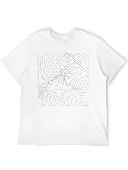 Abstract Triangle Graphic Tee - Mens Black T-Shirt