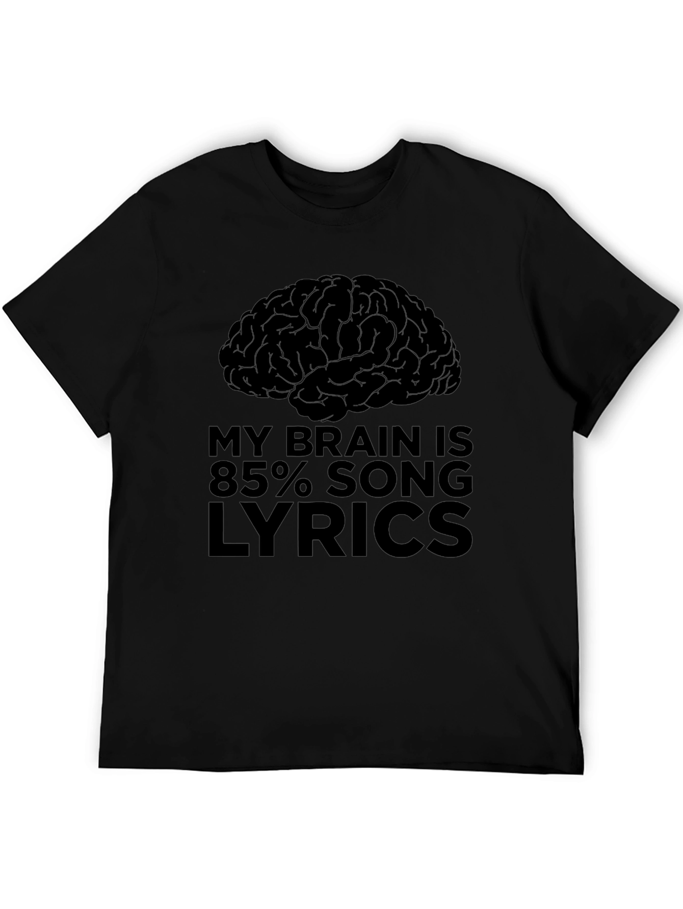 Brain Song Lyrics T-Shirt - Novelty Graphic Tee