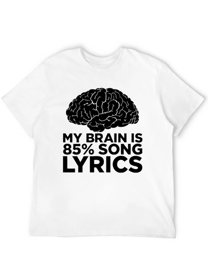 Brain Song Lyrics T-Shirt - Novelty Graphic Tee