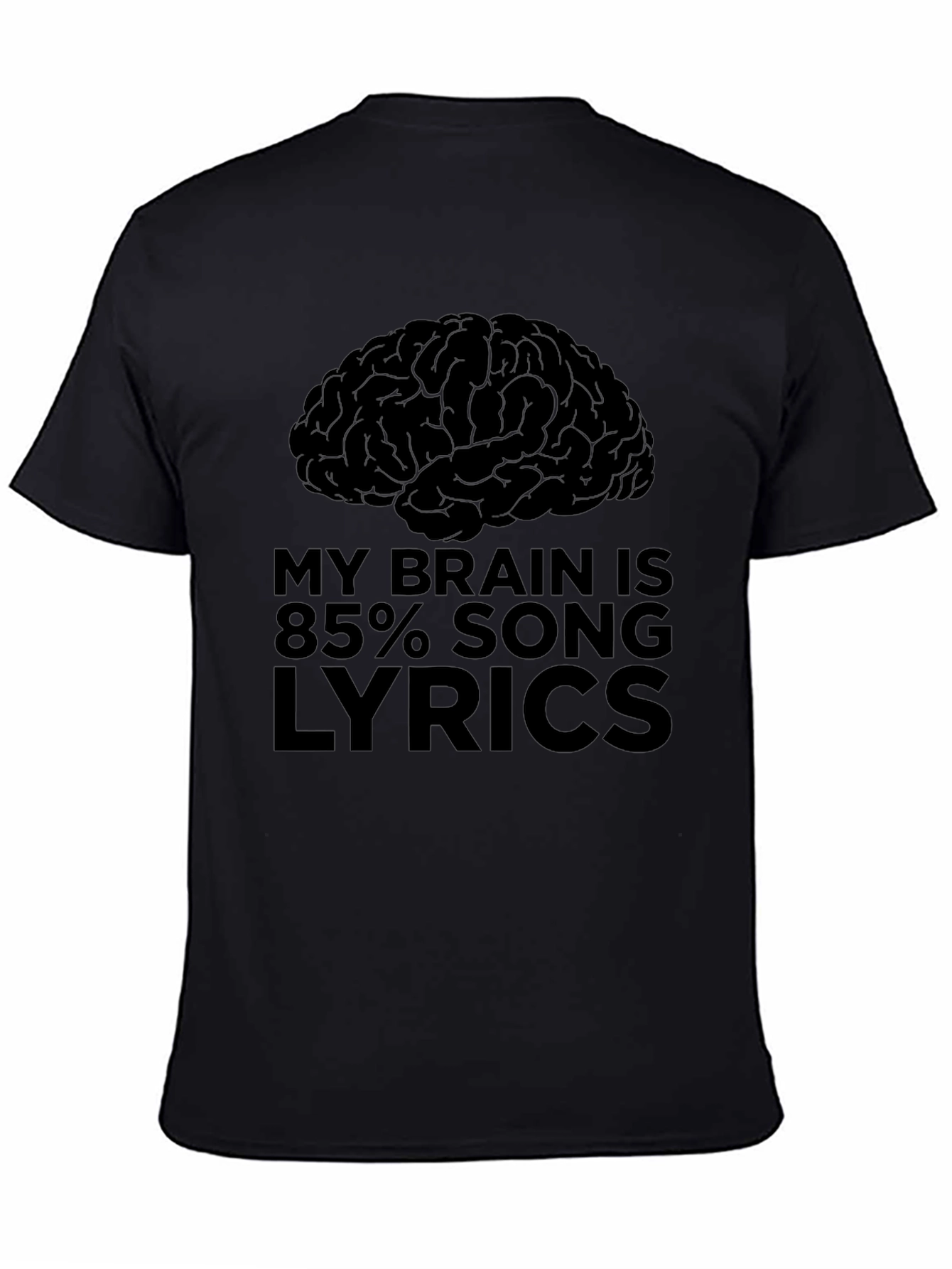 Brain Song Lyrics T-Shirt - Novelty Graphic Tee