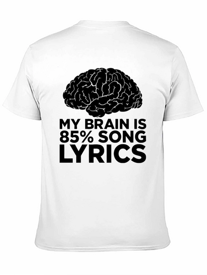 Brain Song Lyrics T-Shirt - Novelty Graphic Tee