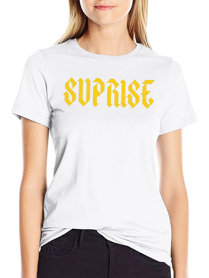 Suprise Graphic Print Black T-Shirt