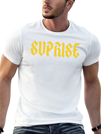 Suprise Graphic Print Black T-Shirt