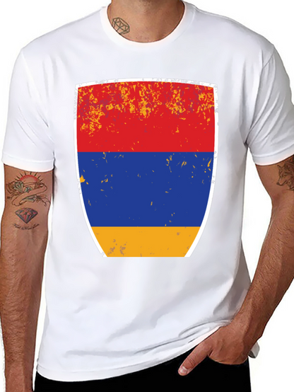 Armenian Flag Shield Graphic T-Shirt