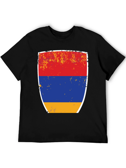 Armenian Flag Shield Graphic T-Shirt