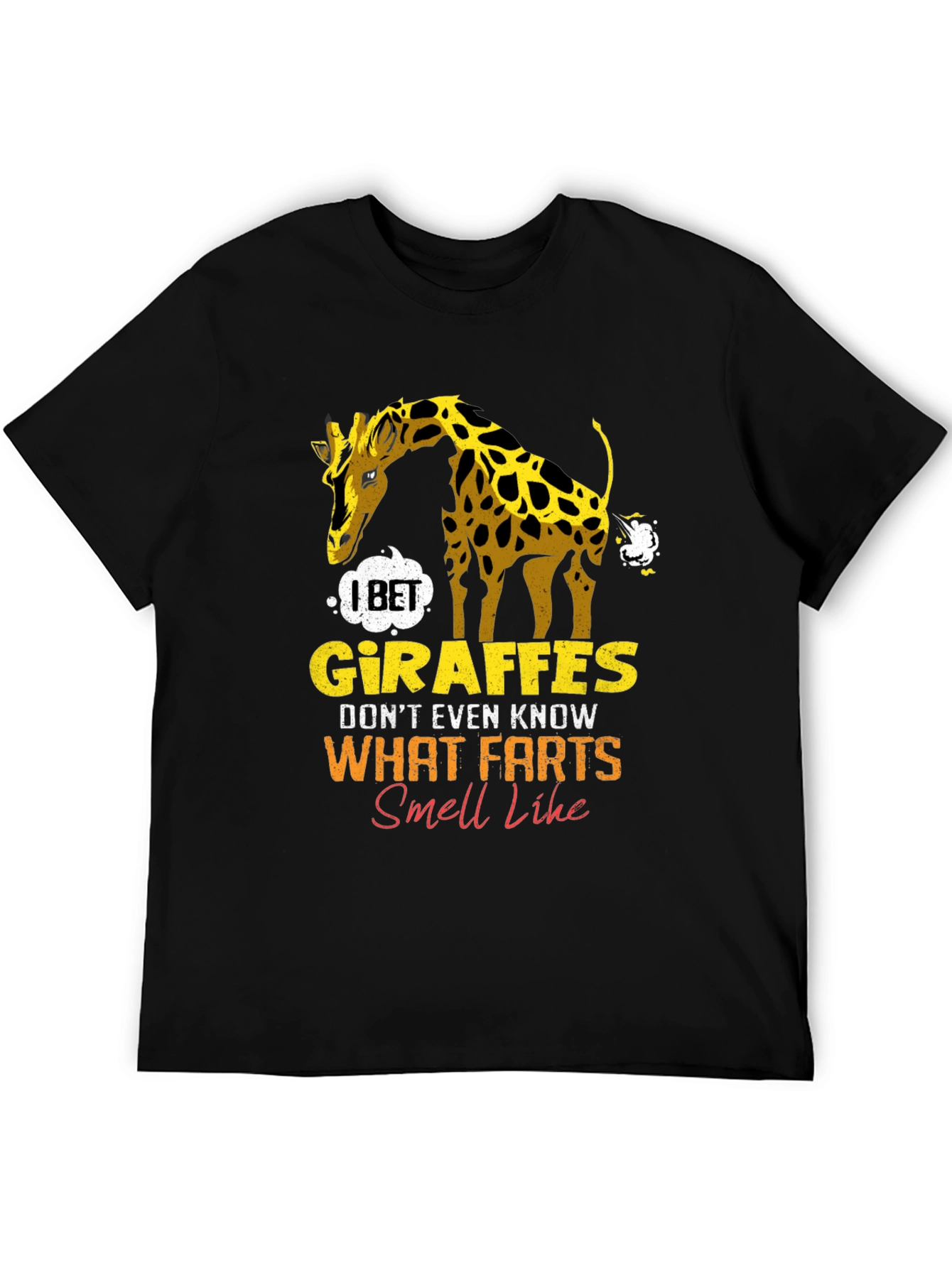 Funny Giraffe Fart Graphic T-Shirt