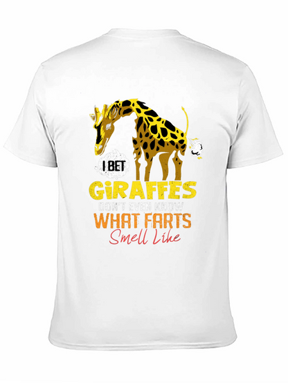 Funny Giraffe Fart Graphic T-Shirt