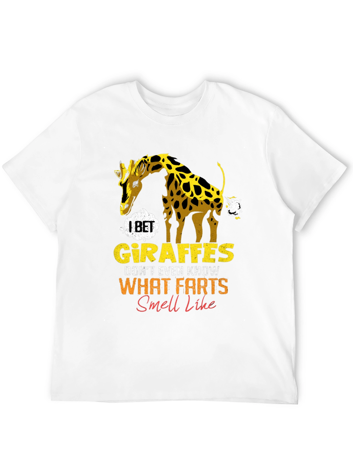 Funny Giraffe Fart Graphic T-Shirt