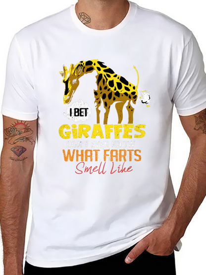 Funny Giraffe Fart Graphic T-Shirt