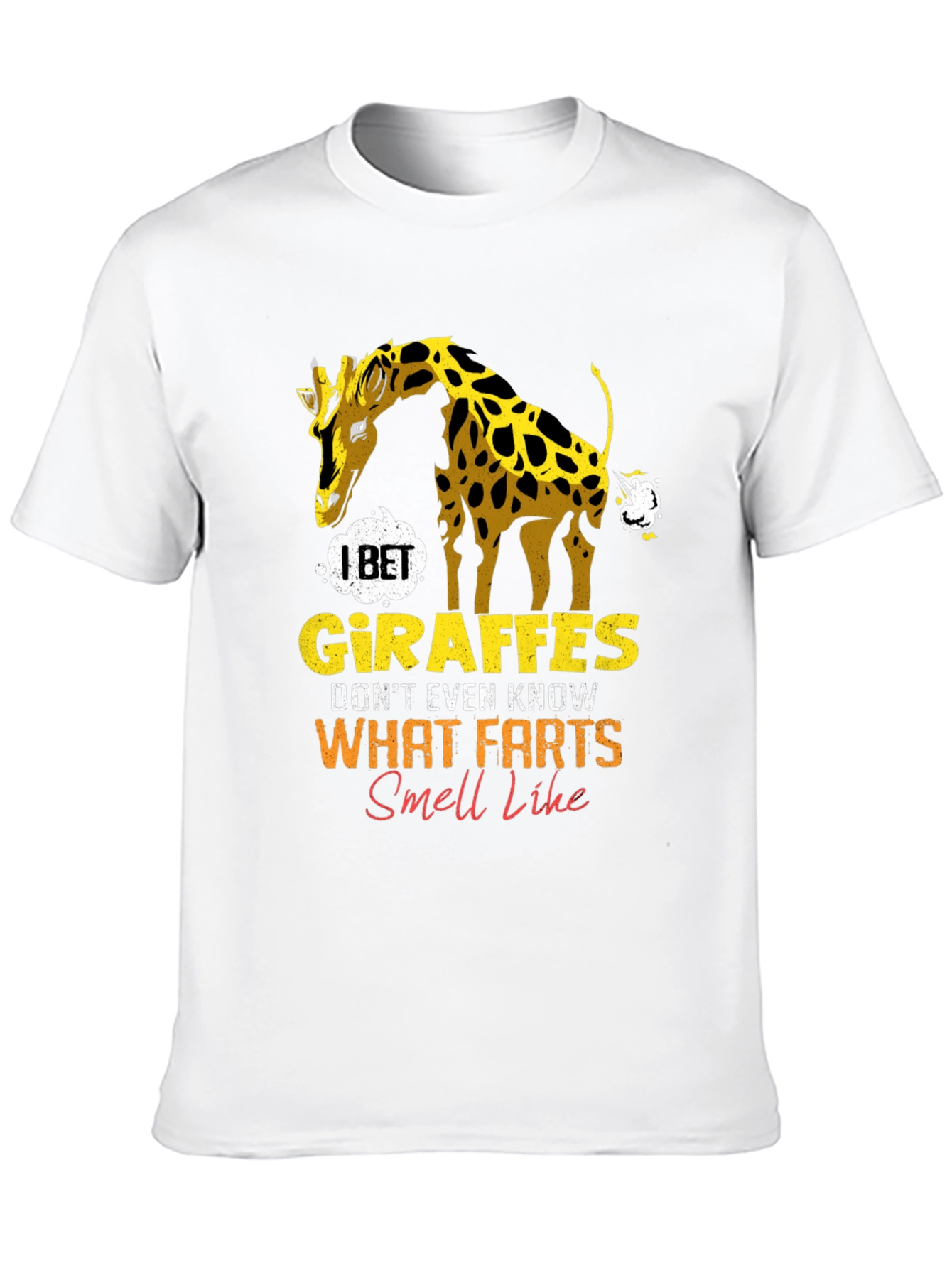 Funny Giraffe Fart Graphic T-Shirt