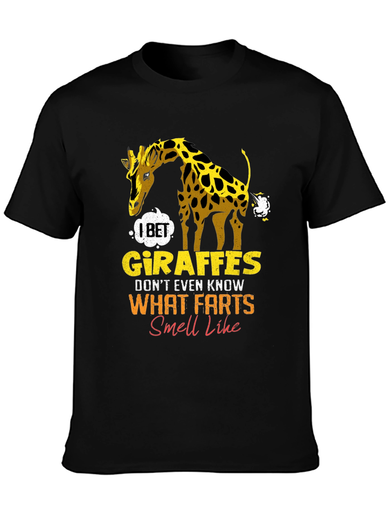 Funny Giraffe Fart Graphic T-Shirt