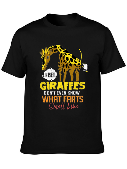 Funny Giraffe Fart Graphic T-Shirt