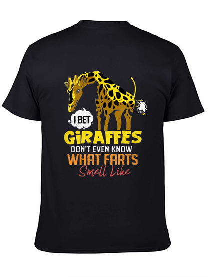 Funny Giraffe Fart Graphic T-Shirt
