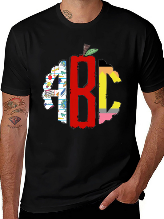 Teacher ABC Apple Graphic T-Shirt