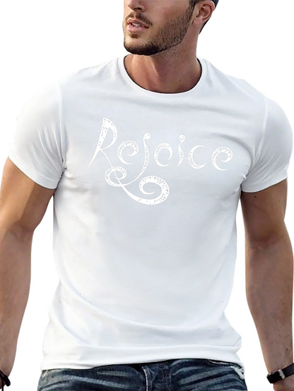 Rejoice Graphic Tee - Stylish Black T-Shirt