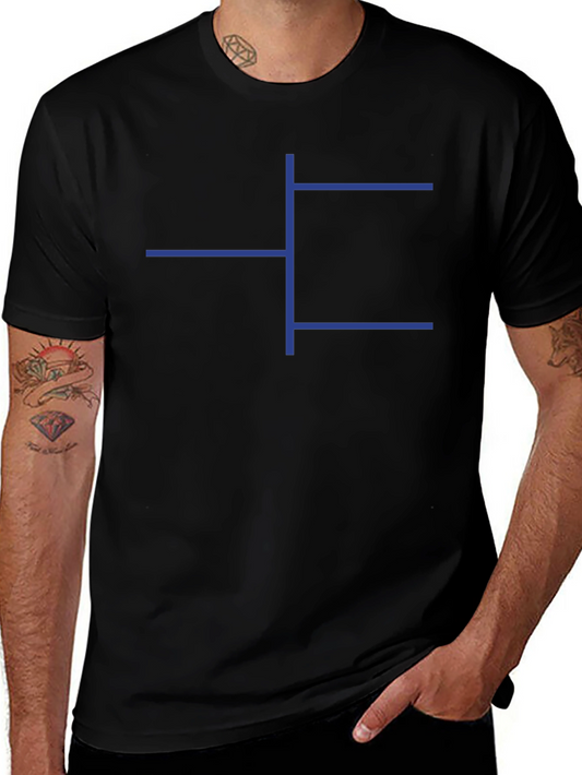 Geometric Print Black T-Shirt - Modern Casual Tee