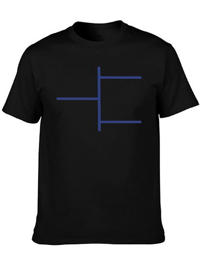 Geometric Print Black T-Shirt - Modern Casual Tee