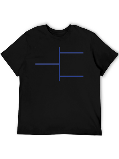 Geometric Print Black T-Shirt - Modern Casual Tee