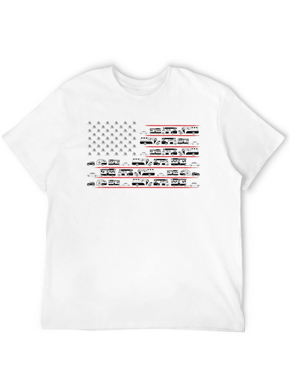 Camping RV American Flag T-Shirt