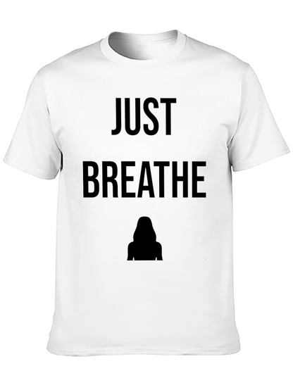 Just Breathe Graphic Tee - Mens Black T-Shirt