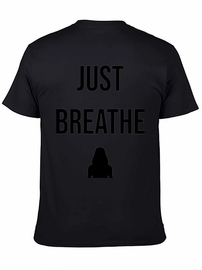 Just Breathe Graphic Tee - Mens Black T-Shirt