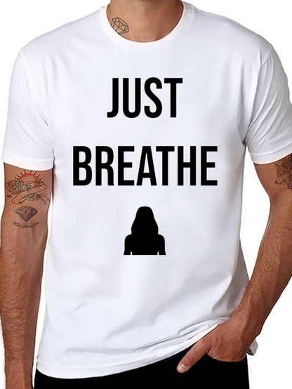 Just Breathe Graphic Tee - Mens Black T-Shirt