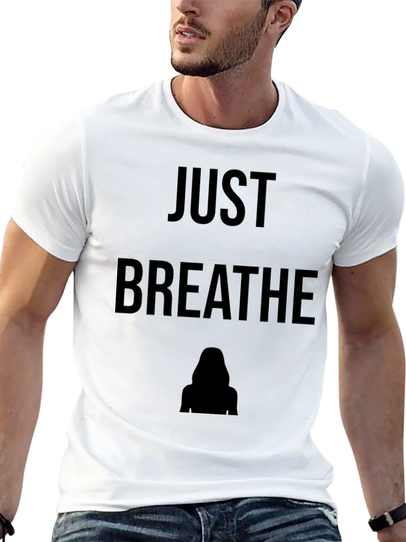 Just Breathe Graphic Tee - Mens Black T-Shirt