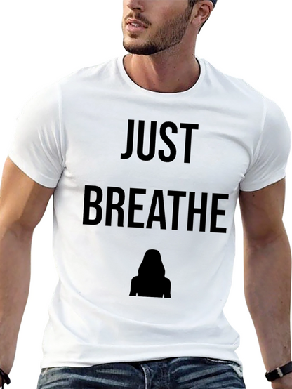 Just Breathe Graphic Tee - Mens Black T-Shirt