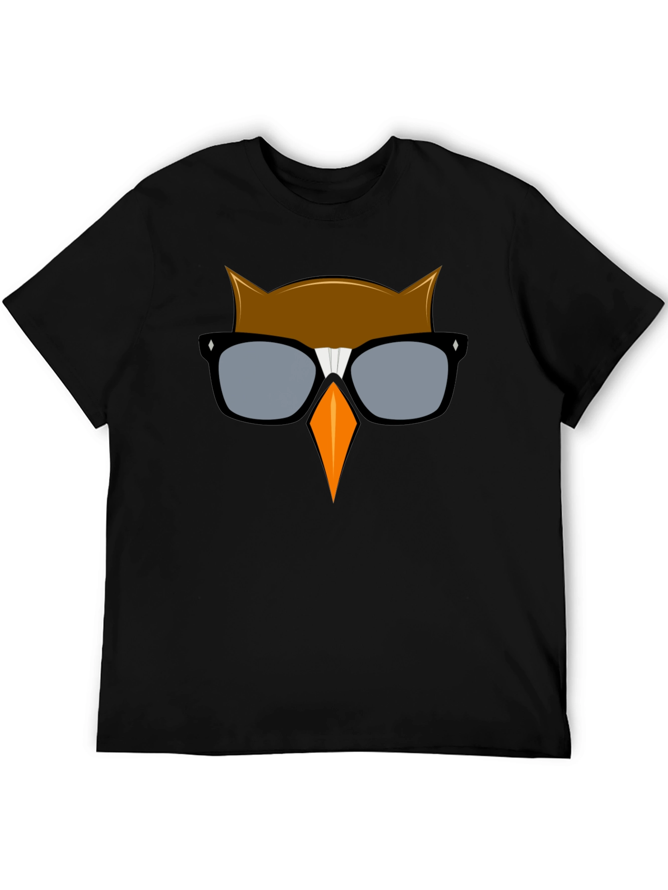 Cool Owl Graphic T-Shirt - Black