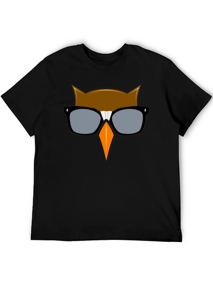 Cool Owl Graphic T-Shirt - Black