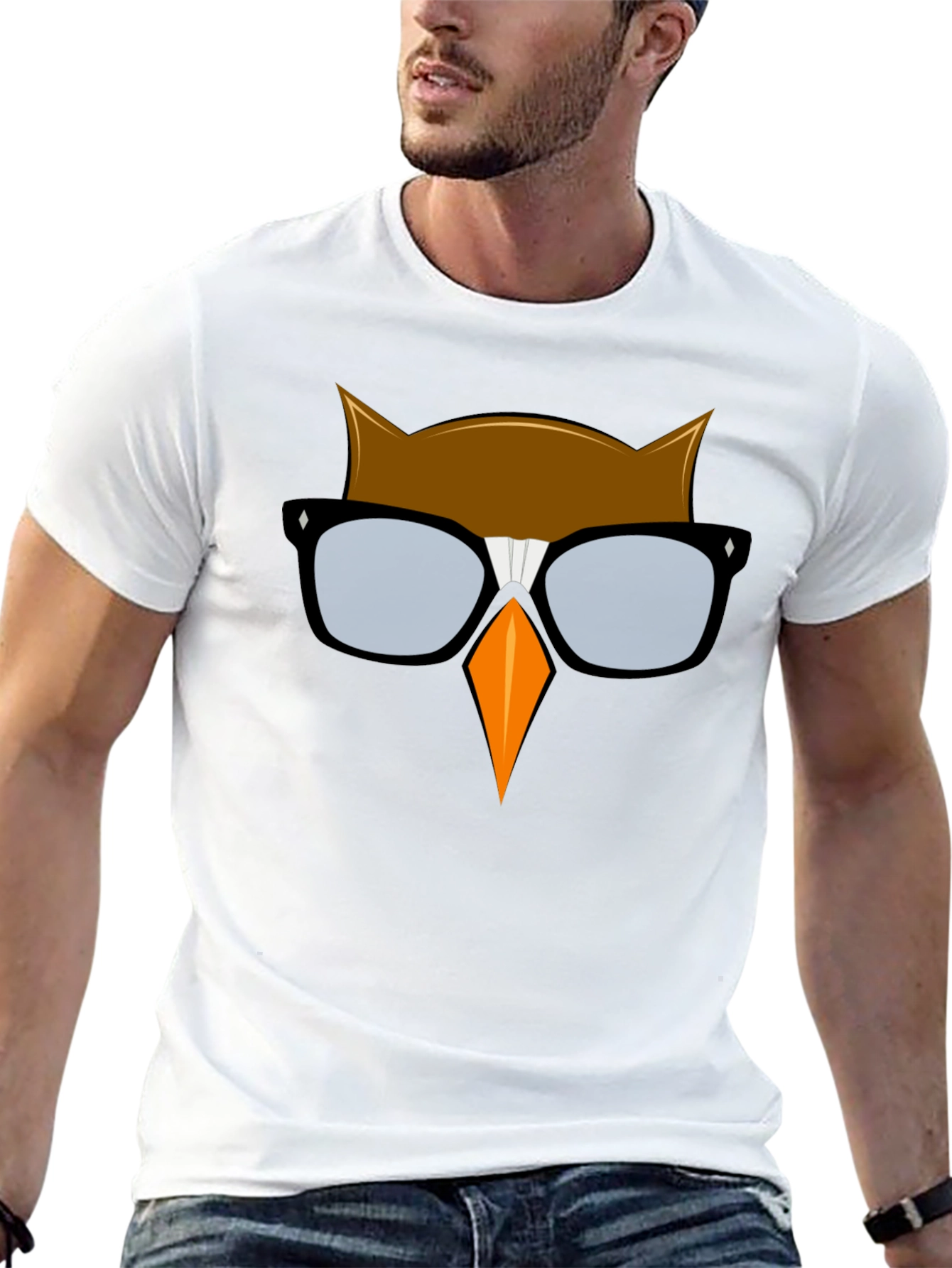 Cool Owl Graphic T-Shirt - Black