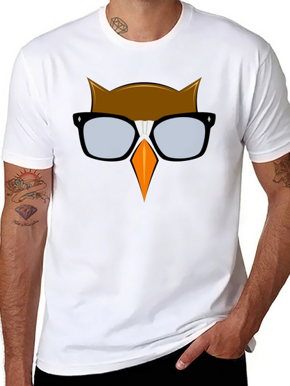 Cool Owl Graphic T-Shirt - Black