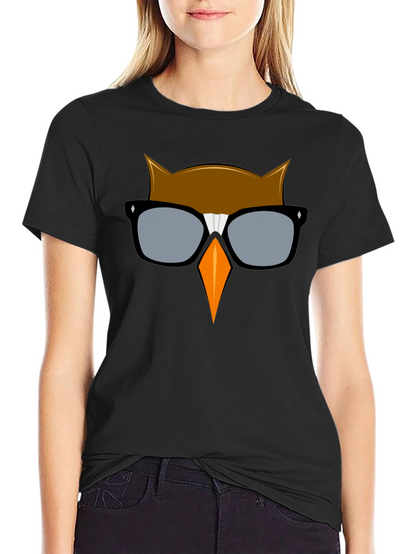 Cool Owl Graphic T-Shirt - Black