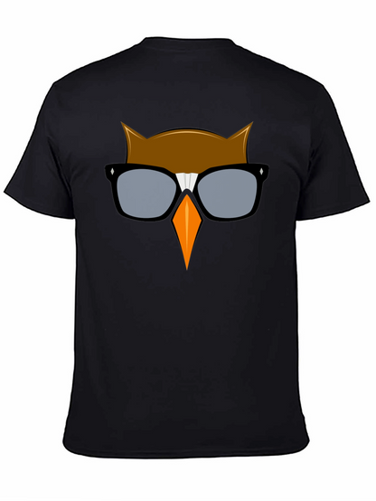 Cool Owl Graphic T-Shirt - Black
