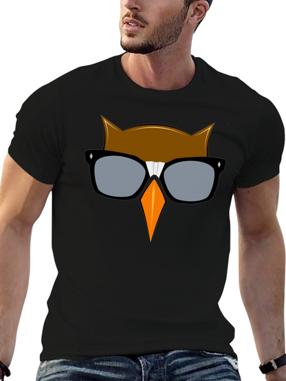 Cool Owl Graphic T-Shirt - Black