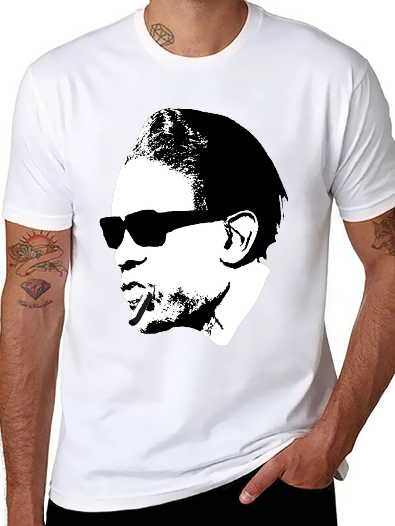 Retro Silhouette Graphic Tee - Black