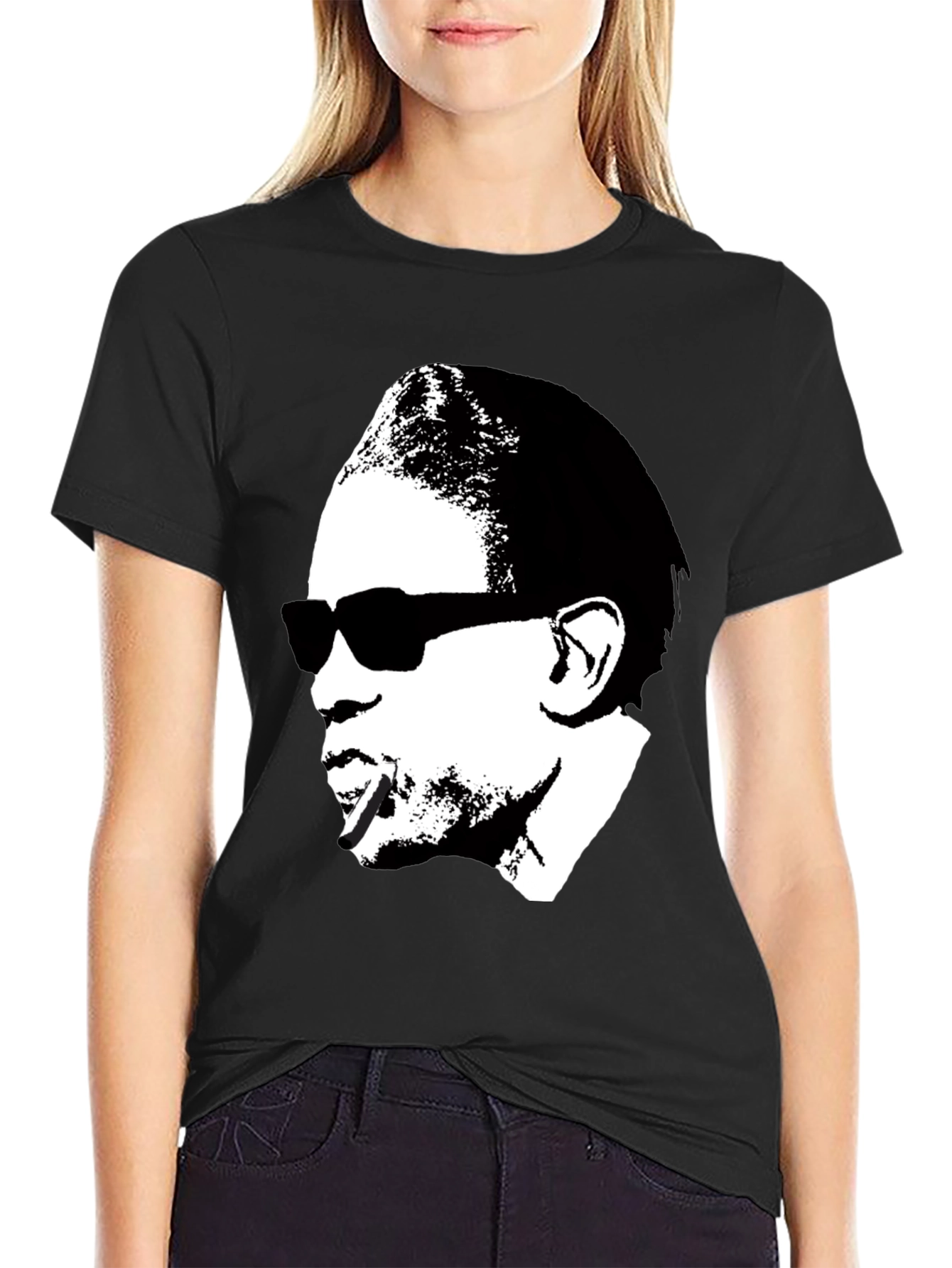 Retro Silhouette Graphic Tee - Black