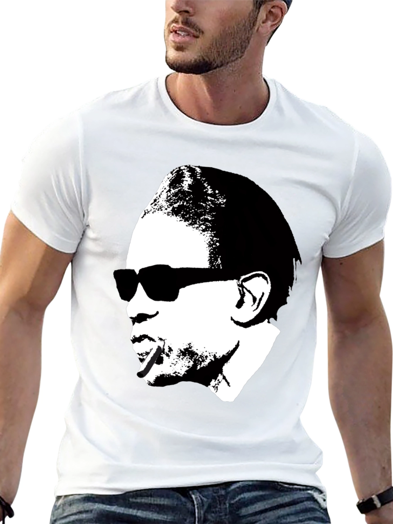 Retro Silhouette Graphic Tee - Black