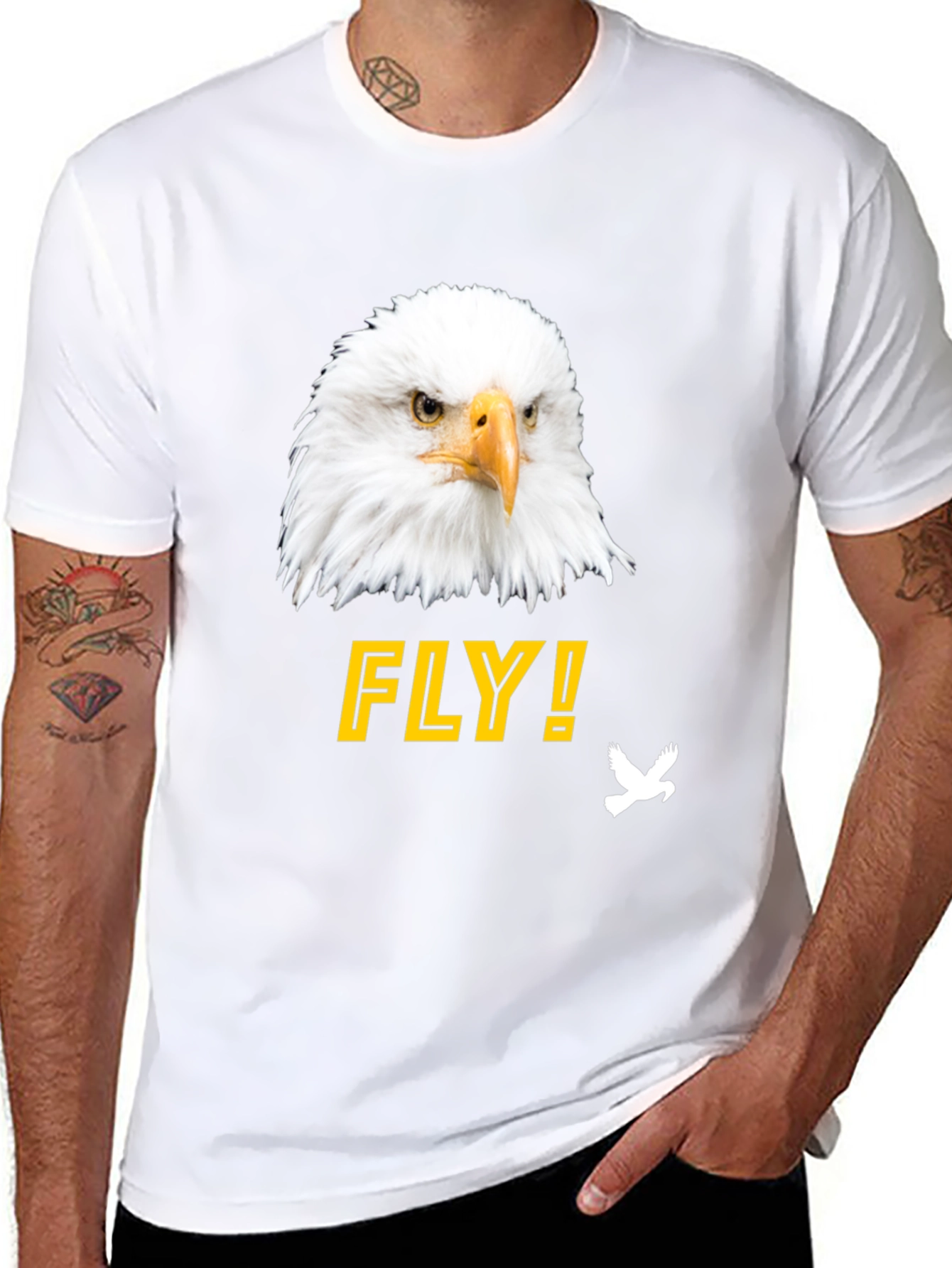 Eagle FLY! Graphic Tee - Mens Black T-Shirt
