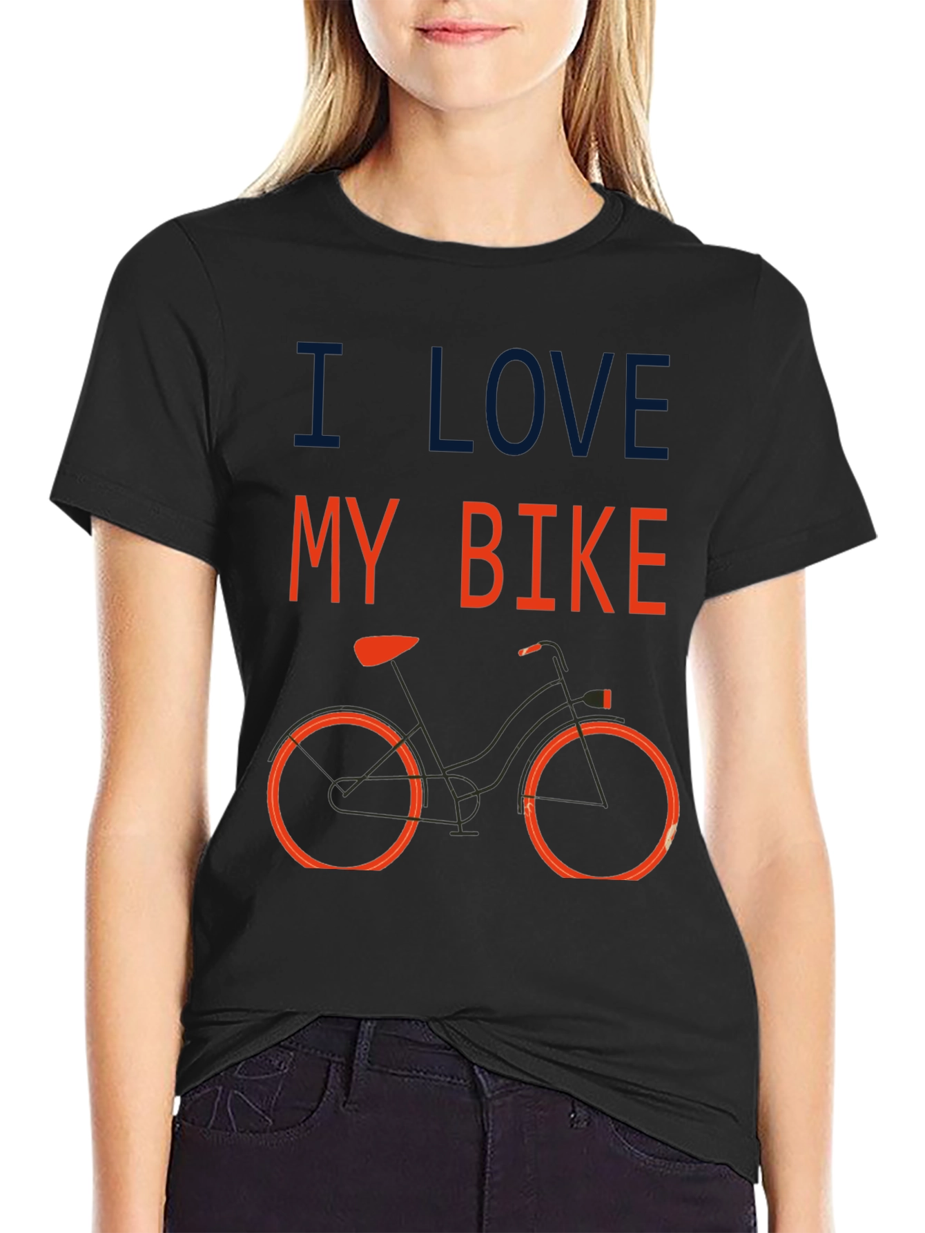 I Love My Bike Graphic T-Shirt - Black