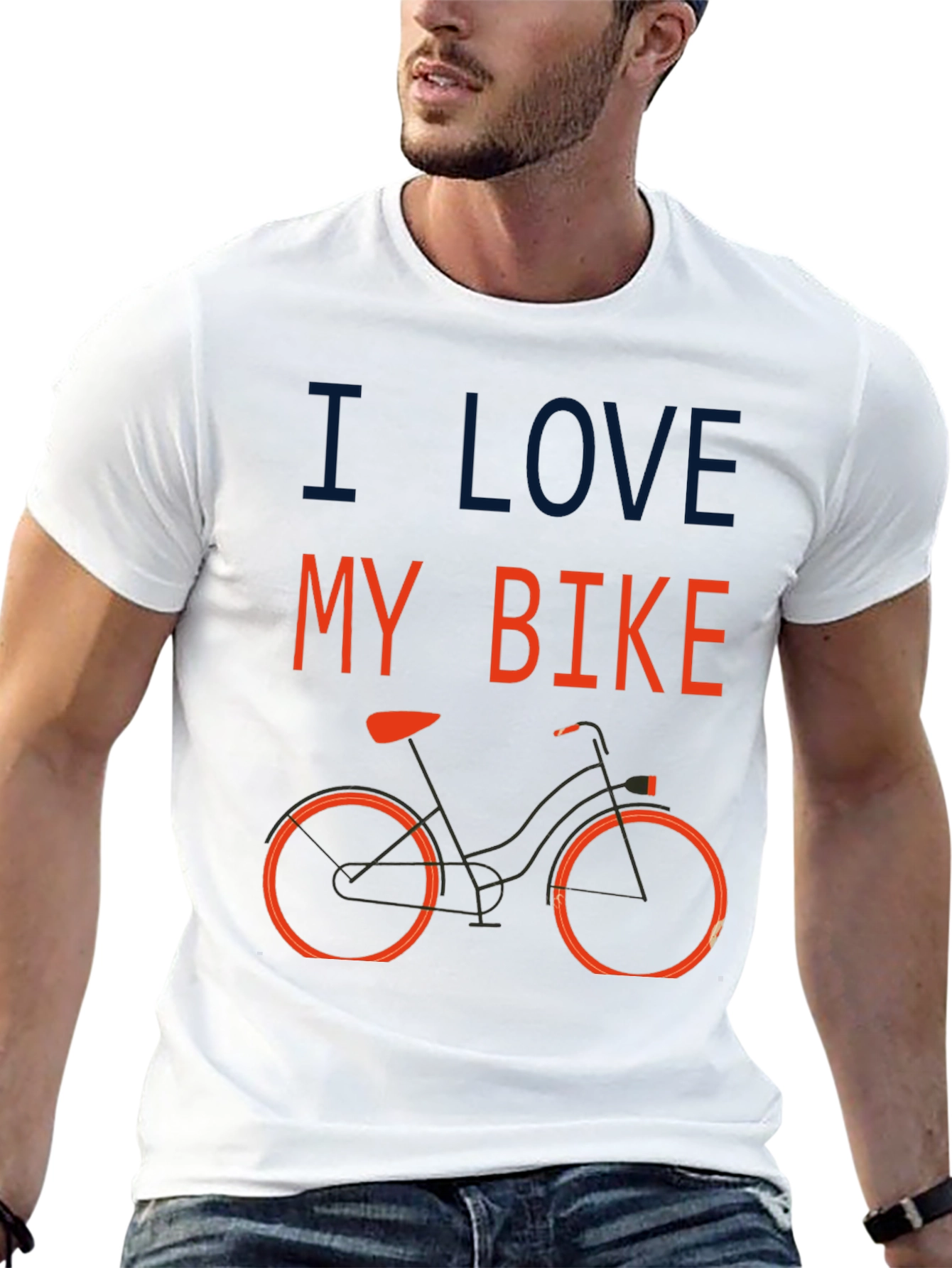 I Love My Bike Graphic T-Shirt - Black