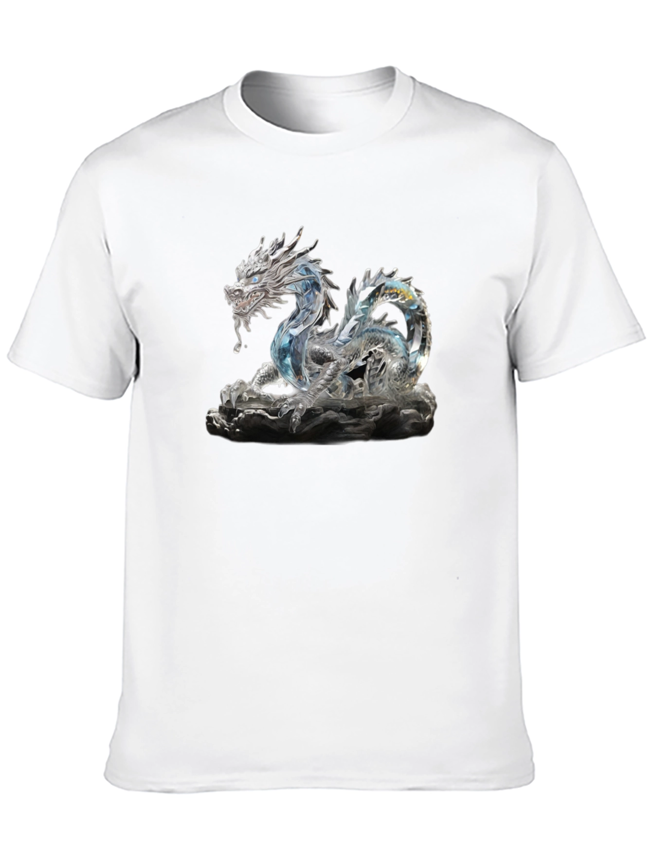 Crystal Dragon Graphic Tee - Black