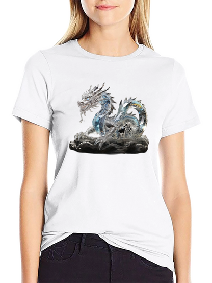 Crystal Dragon Graphic Tee - Black