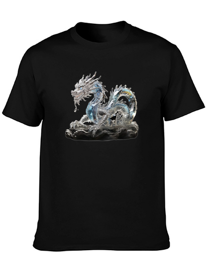 Crystal Dragon Graphic Tee - Black