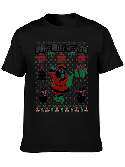 Spokane Valley Washington Ugly Christmas T-Shirt