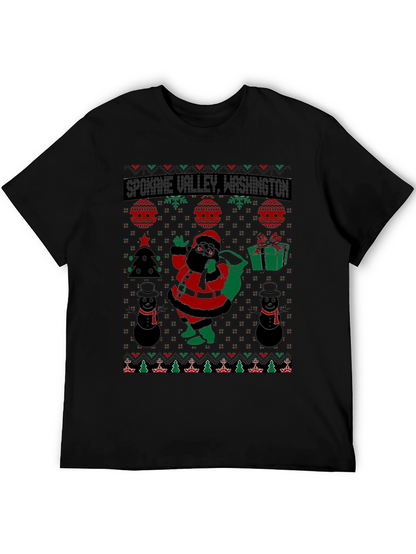 Spokane Valley Washington Ugly Christmas T-Shirt