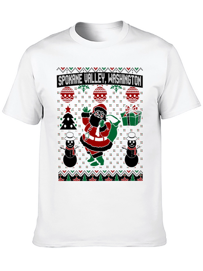 Spokane Valley Washington Ugly Christmas T-Shirt