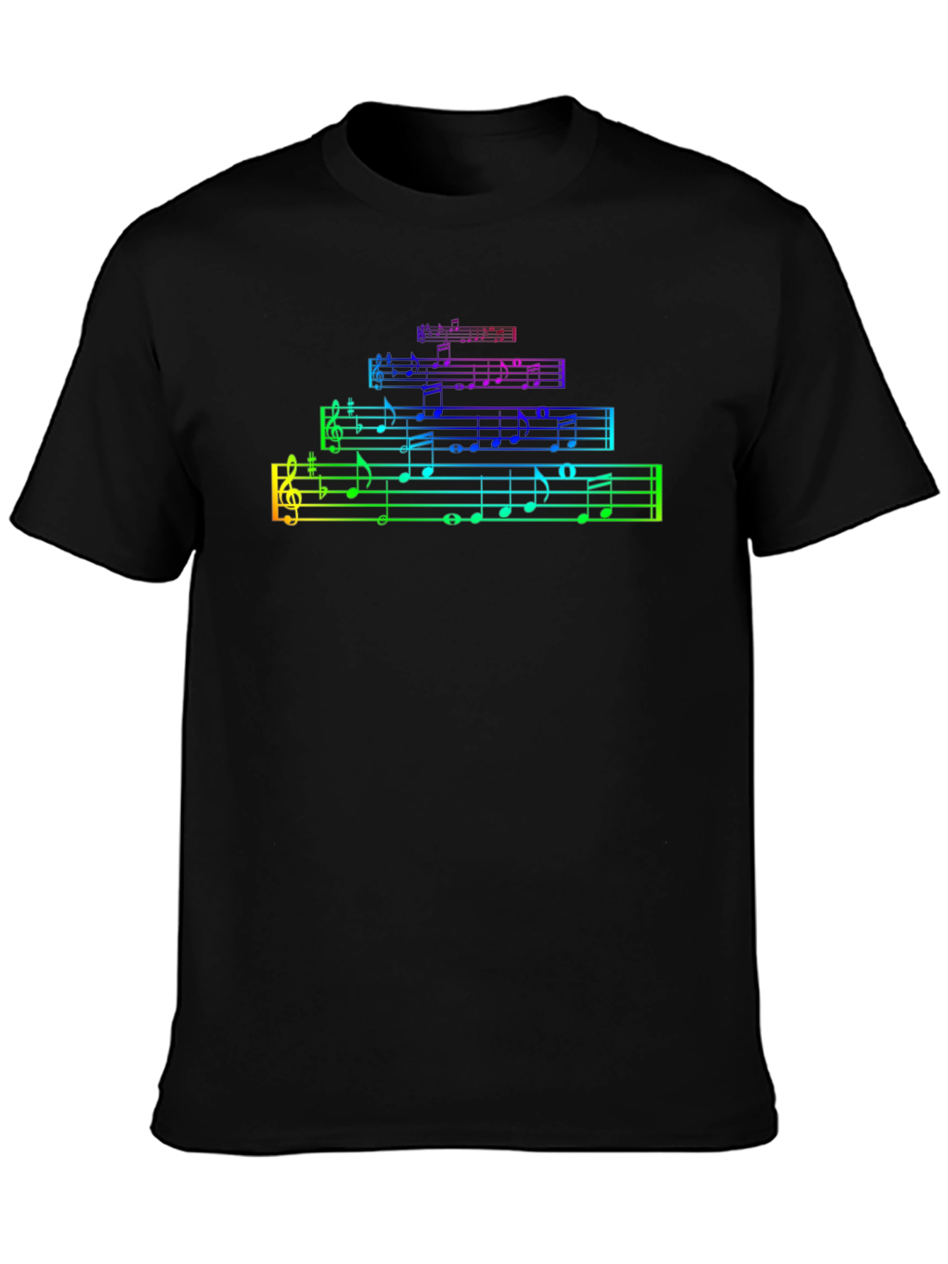 Rainbow Music Notes T-Shirt