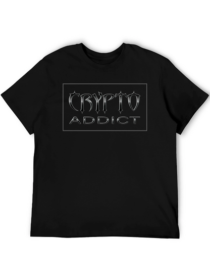 Crypto Addict Black T-Shirt - Bitcoin Fan Apparel